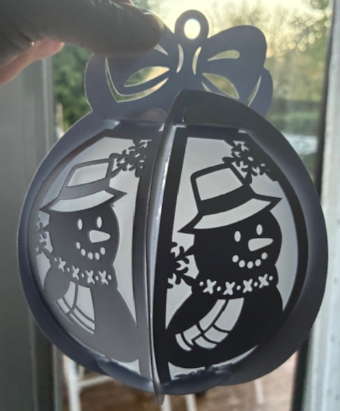 boule de noel papier lumineuse